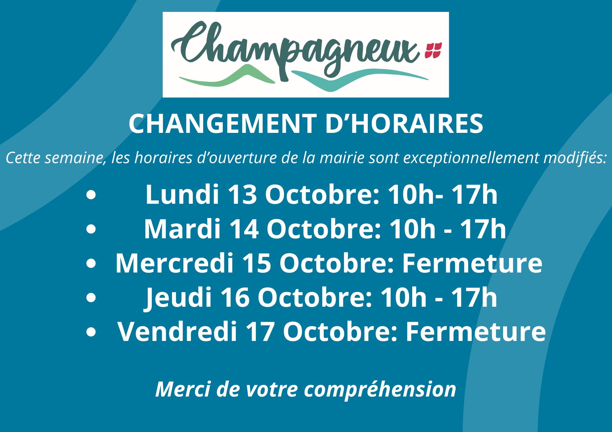 Changement horaires